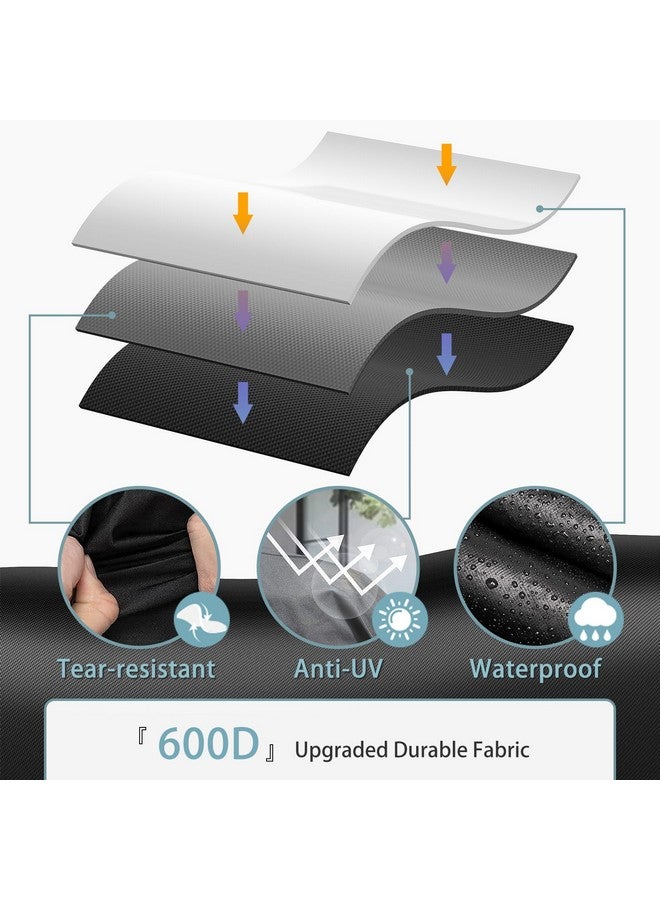 Shinestar Griddle Cover for Blackstone 36 Inch Griddle with Hood, Heavy Duty Waterproof 5482 Premium Flat Top Gas Grill Cover with Large Air Vent and Click-Close Straps, Black  - Image 2