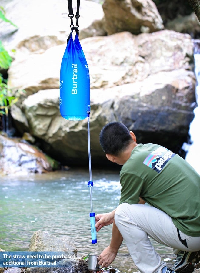 حقيبة مياه Burtrail Ultra Gravity، متوافقة مع فلاتر المياه وأنظمة تنقية المياه، حقيبة فلتر مياه تعمل بالجاذبية للتخييم والمشي لمسافات طويلة وحمل الحقائب، تصميم قابل للطي والتعليق (8 لتر/2 جالون) - Image 2