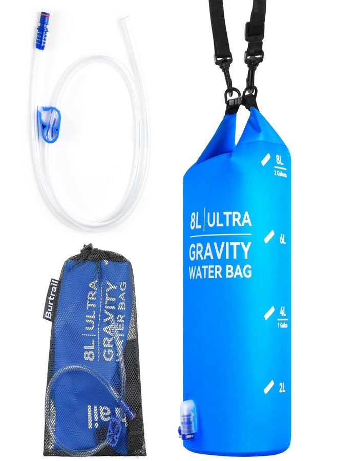 حقيبة مياه Burtrail Ultra Gravity، متوافقة مع فلاتر المياه وأنظمة تنقية المياه، حقيبة فلتر مياه تعمل بالجاذبية للتخييم والمشي لمسافات طويلة وحمل الحقائب، تصميم قابل للطي والتعليق (8 لتر/2 جالون) - Image 1