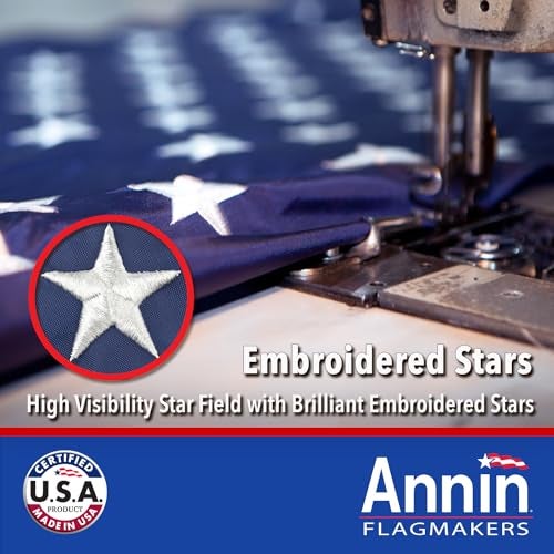 Annin Flagmakers (2270) SolarGuard Nyl-Glo American Flag, Made in USA, 5 x 8 Feet, Nylon - Image 3