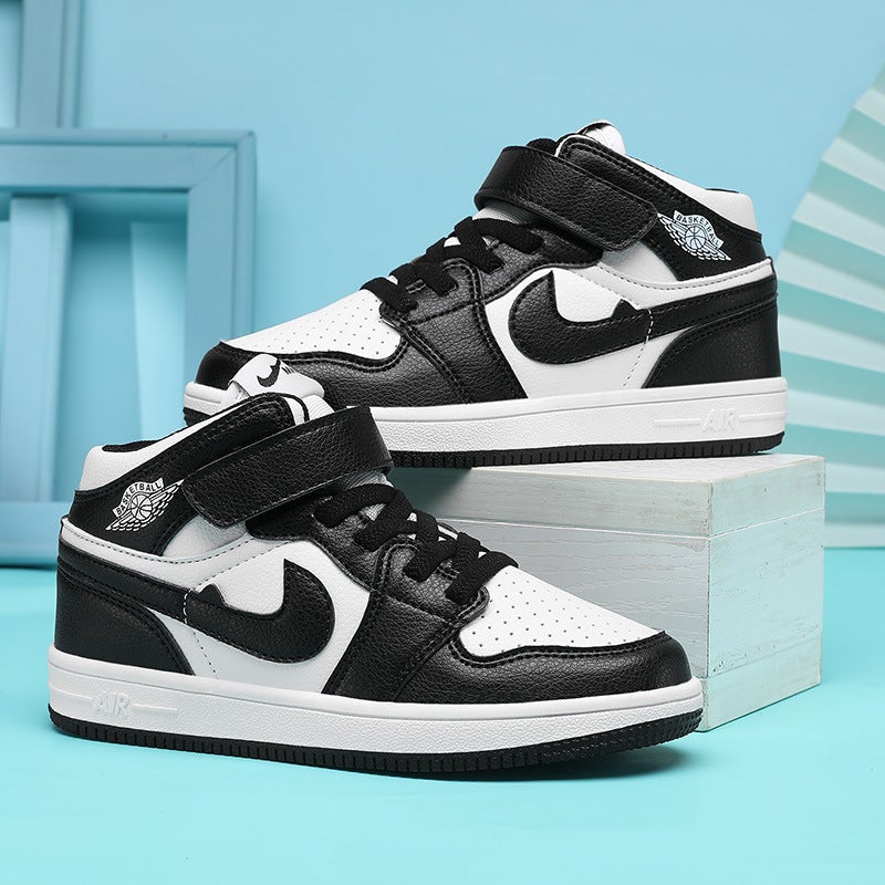 Boys' Shoes Aj Children'S Shoes Boys' Sports Shoes High-Top Sneakers Colorful Boys Basketball Ball Aj - Image 1