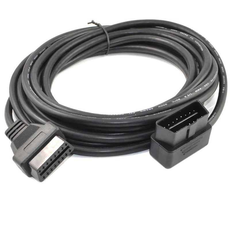OLLGEN 5M164ft OBD II Cable OBD2 16 Pin RightLeft Angle Male to Female OBD Extenstion Cable for Car Auto Diagnostic Extender Cord Adapter