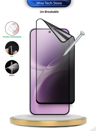 vivo V70 5G 2026 واقي شاشة مرن بالكامل من السيراميك النانوي المتميز للخصوصية مع غراء كامل وتغطية كاملة مطفي (MSCNMP) - شفاف/أسود - view 3