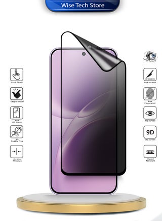 vivo V70 5G 2026 واقي شاشة مرن بالكامل من السيراميك النانوي المتميز للخصوصية مع غراء كامل وتغطية كاملة مطفي (MSCNMP) - شفاف/أسود - view 2