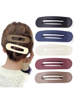 ANNACREATIONS ANNA CREATIONS Korean Large Flat Matte Hair Claw Clips for Thick Hair Premium Strong Hold Long Thin Thick Hair Clips Fashion Big Hairclip Hair Accessories Clutches Women and Girls 5 Pcs (Duck Bill))  - Image 1