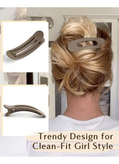 ANNACREATIONS ANNA CREATIONS Korean Large Flat Matte Hair Claw Clips for Thick Hair Premium Strong Hold Long Thin Thick Hair Clips Fashion Big Hairclip Hair Accessories Clutches Women and Girls 5 Pcs (Duck Bill))  - Image 5