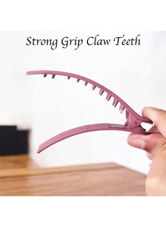 ANNACREATIONS ANNA CREATIONS Korean Large Flat Matte Hair Claw Clips for Thick Hair Premium Strong Hold Long Thin Thick Hair Clips Fashion Big Hairclip Hair Accessories Clutches Women and Girls 5 Pcs (Duck Bill))  - Image 4