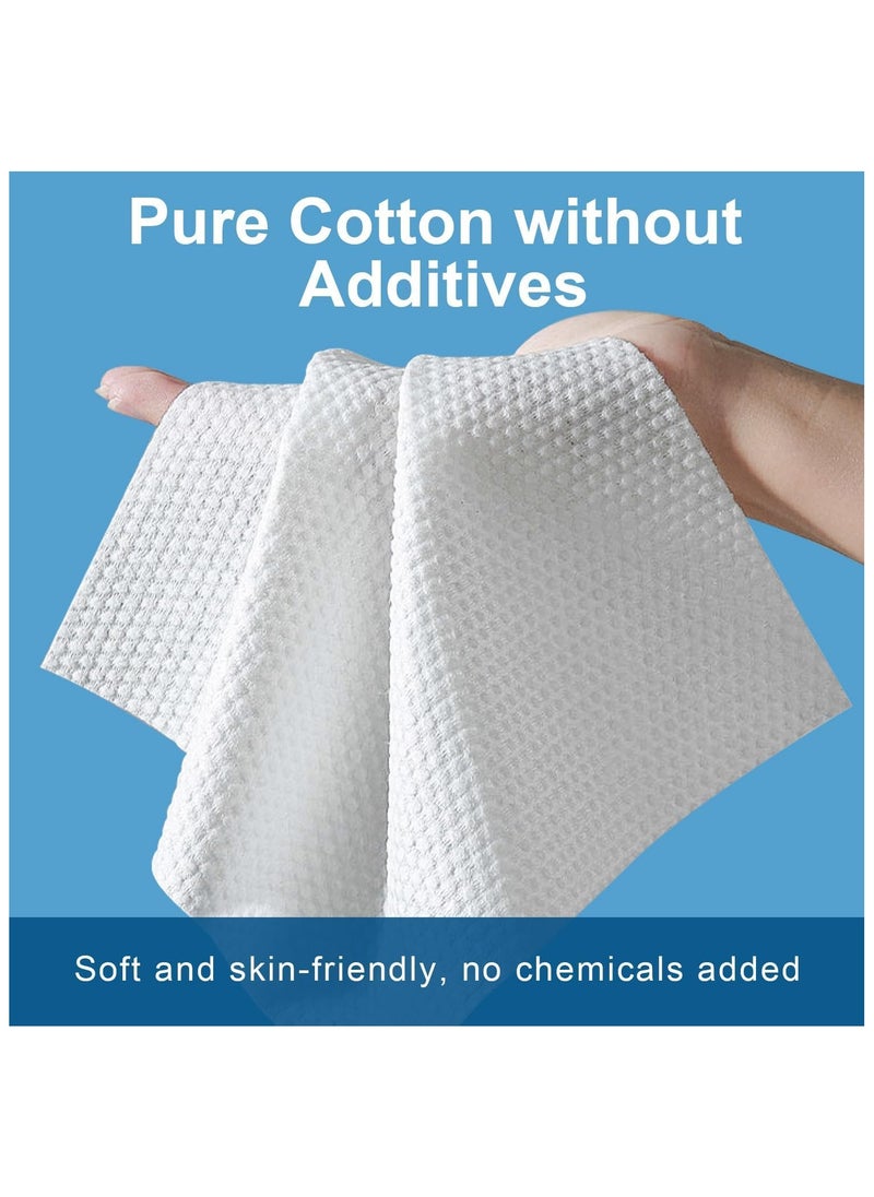 DELGREEN Face Towels, 25cm×30cm Ultra Thick Gentle Exfoliation Disposable Face Towelette, Biodegradable Makeup Remover Dry Wipes , Super Soft Clean Facial Towels Wash Cloth for Sensitive Skin,50 Count,1 Pack  - Image 2