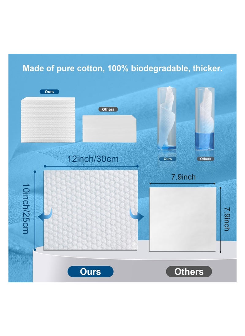 DELGREEN Face Towels, 25cm×30cm Ultra Thick Gentle Exfoliation Disposable Face Towelette, Biodegradable Makeup Remover Dry Wipes , Super Soft Clean Facial Towels Wash Cloth for Sensitive Skin,50 Count,1 Pack  - Image 4