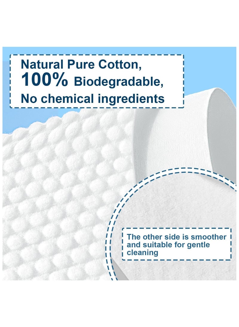 DELGREEN Face Towels, 25cm×30cm Ultra Thick Gentle Exfoliation Disposable Face Towelette, Biodegradable Makeup Remover Dry Wipes , Super Soft Clean Facial Towels Wash Cloth for Sensitive Skin,50 Count,1 Pack  - Image 5