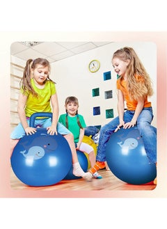 Prakal Prakal Hopper Ball for Teenagers Ages 3-18 (Hippity Hop Ball, Hopping Ball, Bouncy Ball with Handles, Sit & Bounce, Kangaroo Bouncer, Jumping Ball, 65 Cm, Multi Colour, Pump Included)  - Image 2