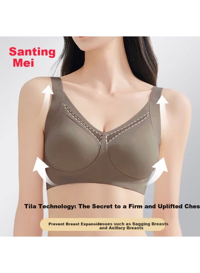 Gracewell Seamless Bra For Women, Full Coverage Push Up Bra With Beauty Back Design, Anti-sagging And Side Support, Thin Cup Bra For Large Busts - Image 1