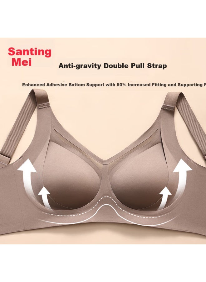 Gracewell Seamless Bra For Women, Full Coverage Push Up Bra With Beauty Back Design, Anti-sagging And Side Support, Thin Cup Bra For Large Busts - Image 2