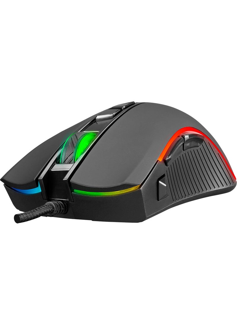 Everest SM-G06 Sagitta 6400DPI USB RGB 8D Macro Gaming Mouse  - Image 3