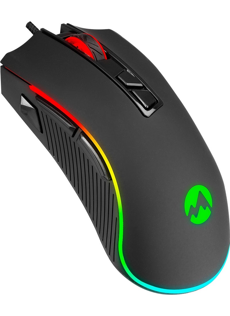 Everest SM-G06 Sagitta 6400DPI USB RGB 8D Macro Gaming Mouse  - Image 2