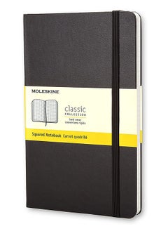 13x21cm Size Hard Cover Square Lined Notebook Black