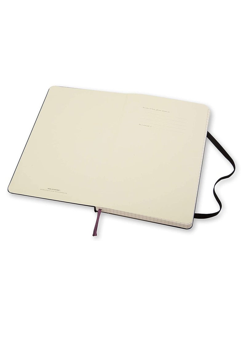 MOLESKINE - 13x21cm Size Hard Cover Square Lined Notebook Black - Image 1