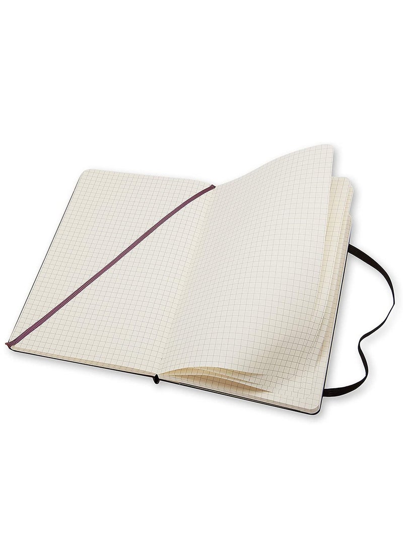 MOLESKINE - 13x21cm Size Hard Cover Square Lined Notebook Black - Image 1