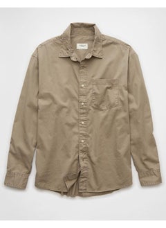 American Eagle Pocket Detail Button Down Oxford Shirt  - Image 3