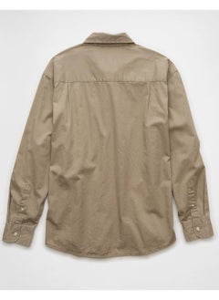 American Eagle Pocket Detail Button Down Oxford Shirt  - Image 4