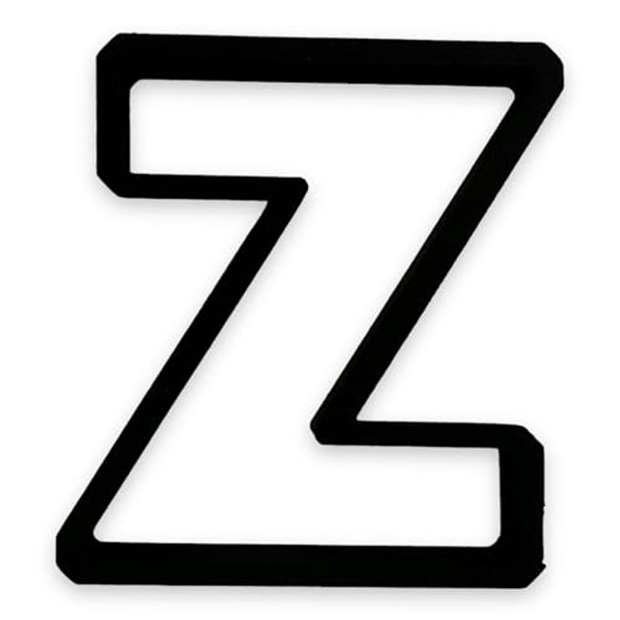 Z Capital Block Letter Cookie Cutter with Easy to Push Design (3.5 inch)
