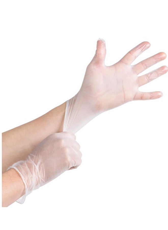 Zalcoon Vinyl Clear Disposable Gloves, 4 Mil, Powder-Free, Smooth, Non-Sterile, Case of 5 Boxes (100 Pieces x 5 Packs)  - Image 3