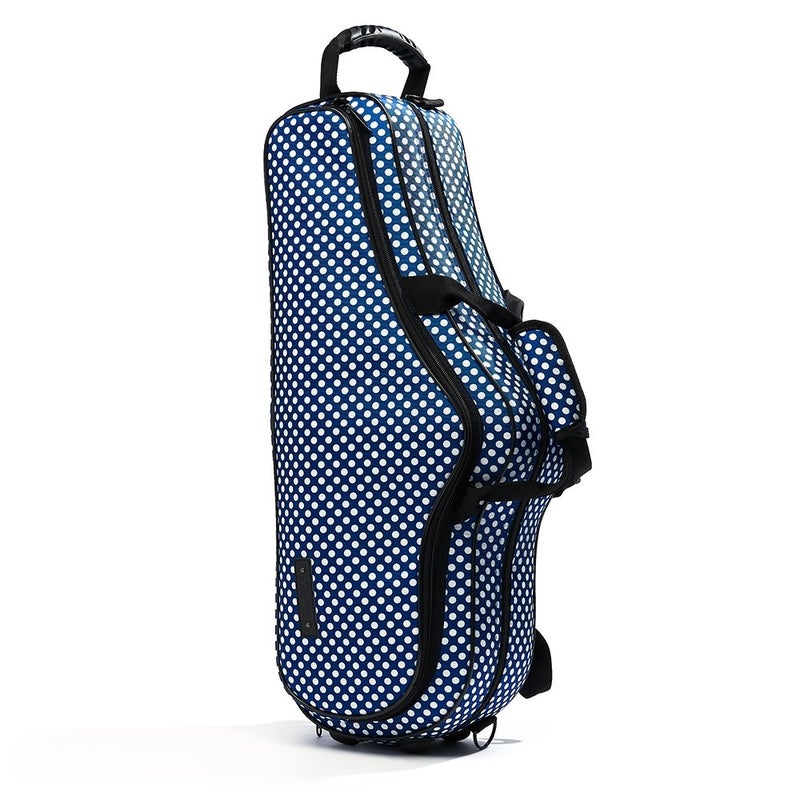 Beaumont Alto Saxophone "Blue Polka Dot" Alto Saxophone Case - Alto Sax Lightweight Alto Sax Case - Professional Saxophone Backpack Case - Alto Sax Gig Bag - Sax Alto - Image 4