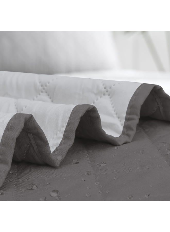 Easy-Going Reversible L Shape Sectional Couch Cover 30 x 50 inches Rectangular Chaise Lounge Cover Loveseat Cushion Cover Furniture Protector for Pets Dog Cat (Gray/Light Gray) - Image 4