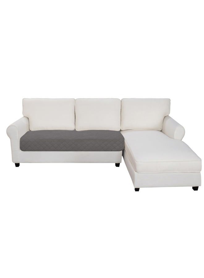 Easy-Going Reversible L Shape Sectional Couch Cover 30 x 50 inches Rectangular Chaise Lounge Cover Loveseat Cushion Cover Furniture Protector for Pets Dog Cat (Gray/Light Gray) - Image 1