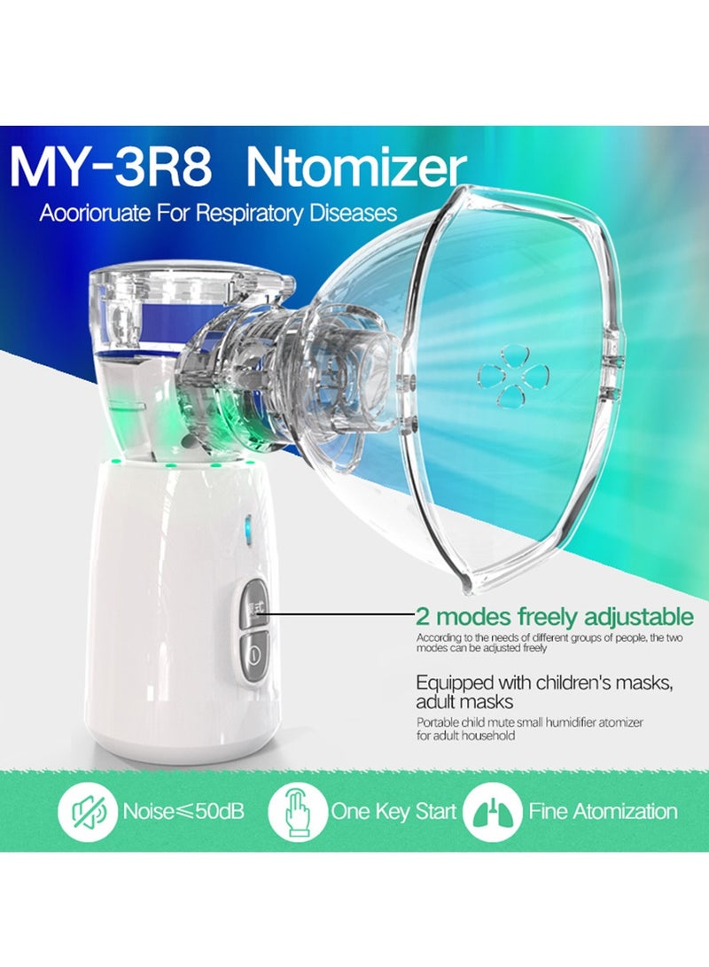 Furtey Ramadan Health Essential: Halal-Certified Portable Nebulizer Machine for Adults & Kids - Rechargeable Mesh Inhaler with Arabic Instructions, Dust-Proof Design for Asthma & Sandstorm Relief (Gold Edition) - Image 3