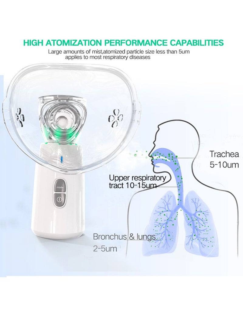 Furtey Ramadan Health Essential: Halal-Certified Portable Nebulizer Machine for Adults & Kids - Rechargeable Mesh Inhaler with Arabic Instructions, Dust-Proof Design for Asthma & Sandstorm Relief (Gold Edition) - Image 4