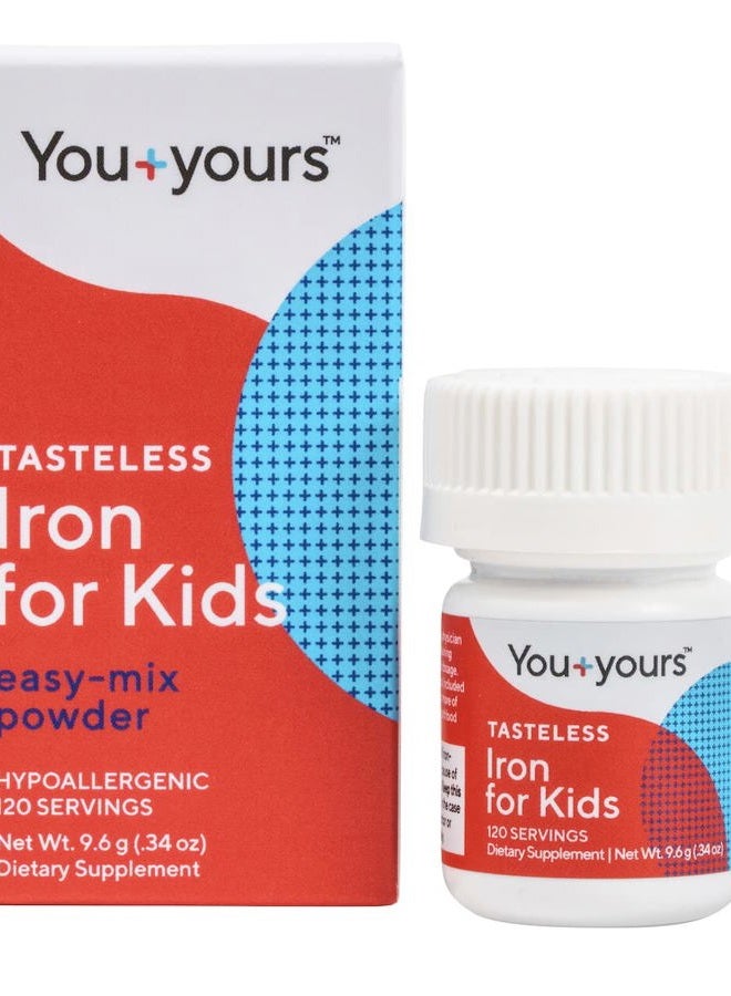 You+yours حديد بلا طعم للأطفال + toddlers - خالي من المحليات والنكهات والمواد الحافظة - إمداد لمدة 4 أشهر - أضف إلى المشروبات أو الطعام. - Image 1