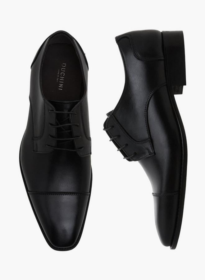 DUCHINI Men Lace-Up Leather Derby Shoes - Image 3