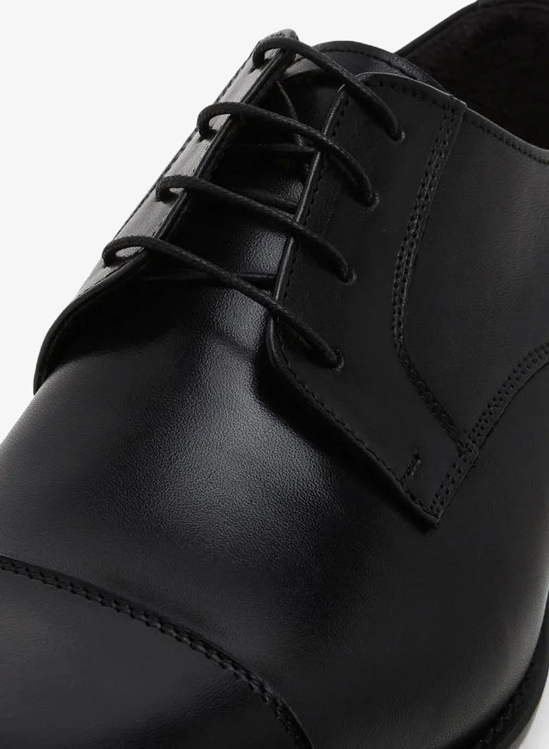 DUCHINI BLACK Men Lace-Up Leather Derby Shoes for Men | Best Price UAE