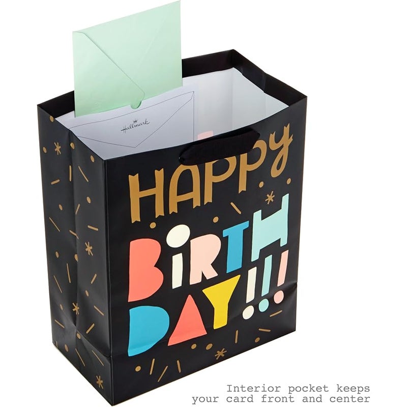 Hallmark 5EGB6054 Assorted Birthday Gift Bag, White and Kraft, Pack of 3 2 Lg/1 Med 5EGB6424 - Image 5