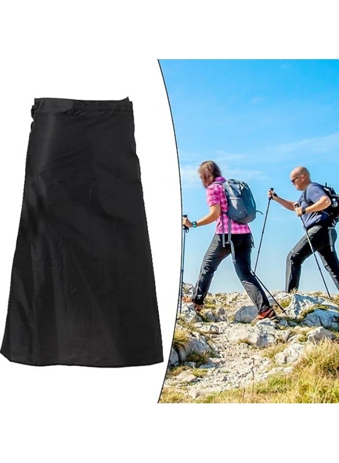 Lightweight Rain Skirt Unisex Rain Protection Skirt Raincoat Rainwear Liner Nylon Kilt with Carrying Bag for Camping Hiking - Image 4