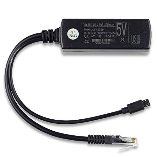 UCTRONICS for Raspberry Pi PoE Splitter 5V [2-Pack] - Active PoE to Micro USB Adapter, IEEE 802.3af Compliant, for Tablets, Dropcam and Raspberry Pi 2/3, and More - Image 4