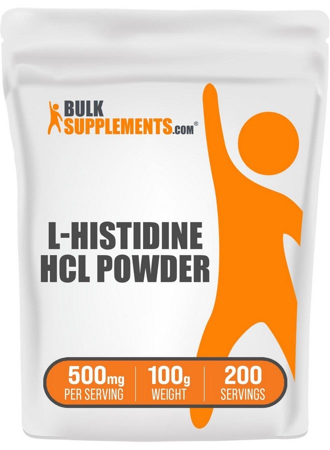 BulkSupplements مسحوق L-Histidine HCl من BulkSupplements.com - مكمل L-Histidine، هيستيدين 500 ملغ - حمض أميني أساسي، خالي من الغلوتين، 500 ملغ لكل حصة، 100 غرام (3.5 أونصة) (عبوة من 1) - Image 1