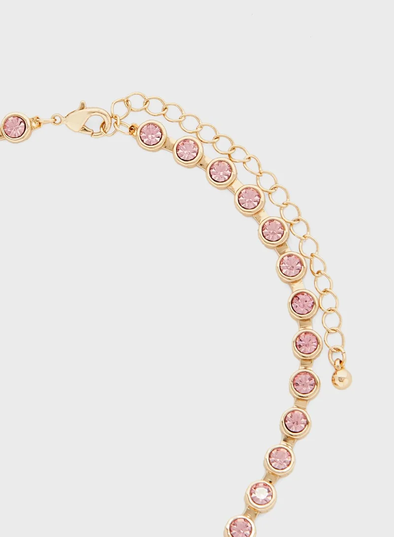 Ella Limited Edition Circle Stone Necklace, Earring, Bracelet,Ring Set
