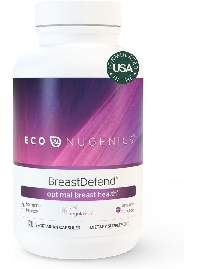 EcoNugenics BreastDefend DIM Supplement to Support Optimal Breast Health for Women, Estrogen Hormone Balance, Immune Support – Turmeric Curcumin, Reishi & Turkey Tail Mushrooms – 120 Capsules - Image 1