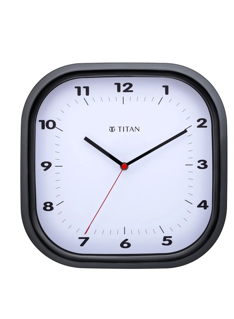TITAN Contemporary Black Wall Clock