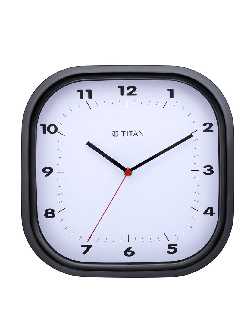 TITAN Contemporary Black Wall Clock  - Image 1