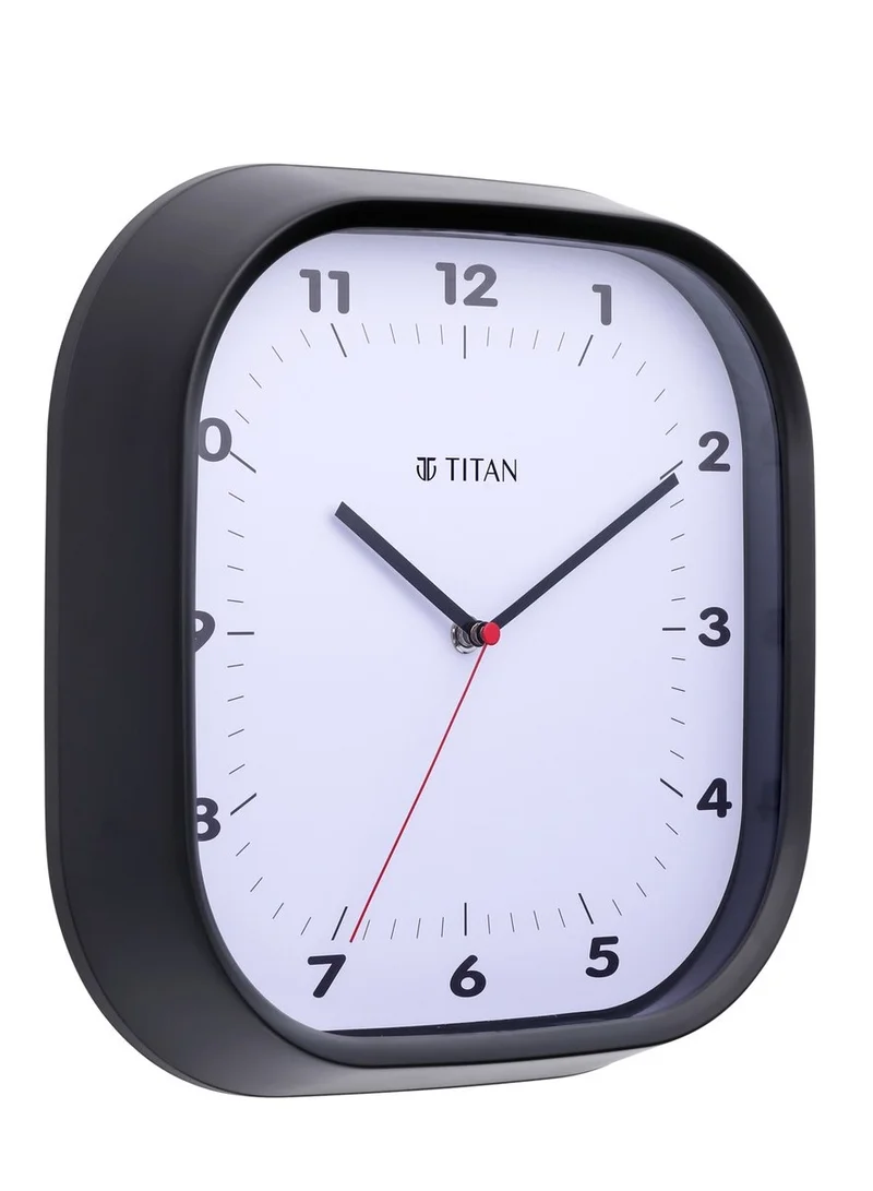 TITAN Contemporary Black Wall Clock