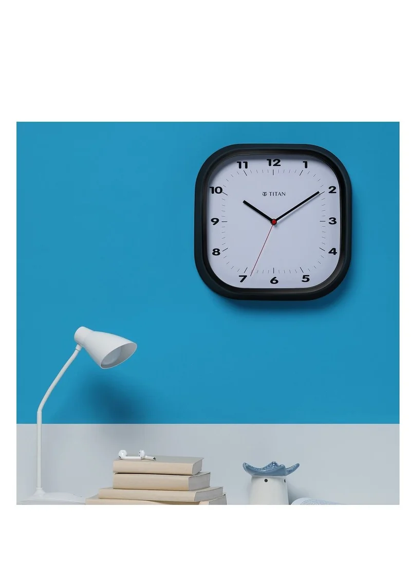 تيتان Contemporary Black Wall Clock