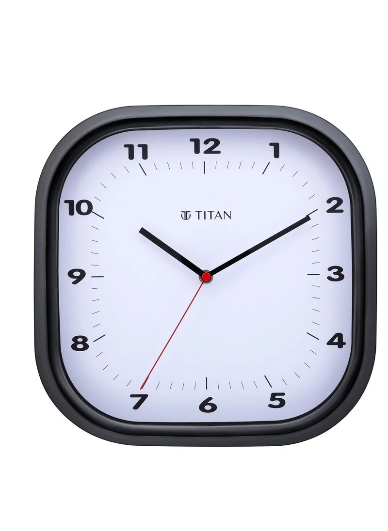 TITAN Contemporary Black Wall Clock