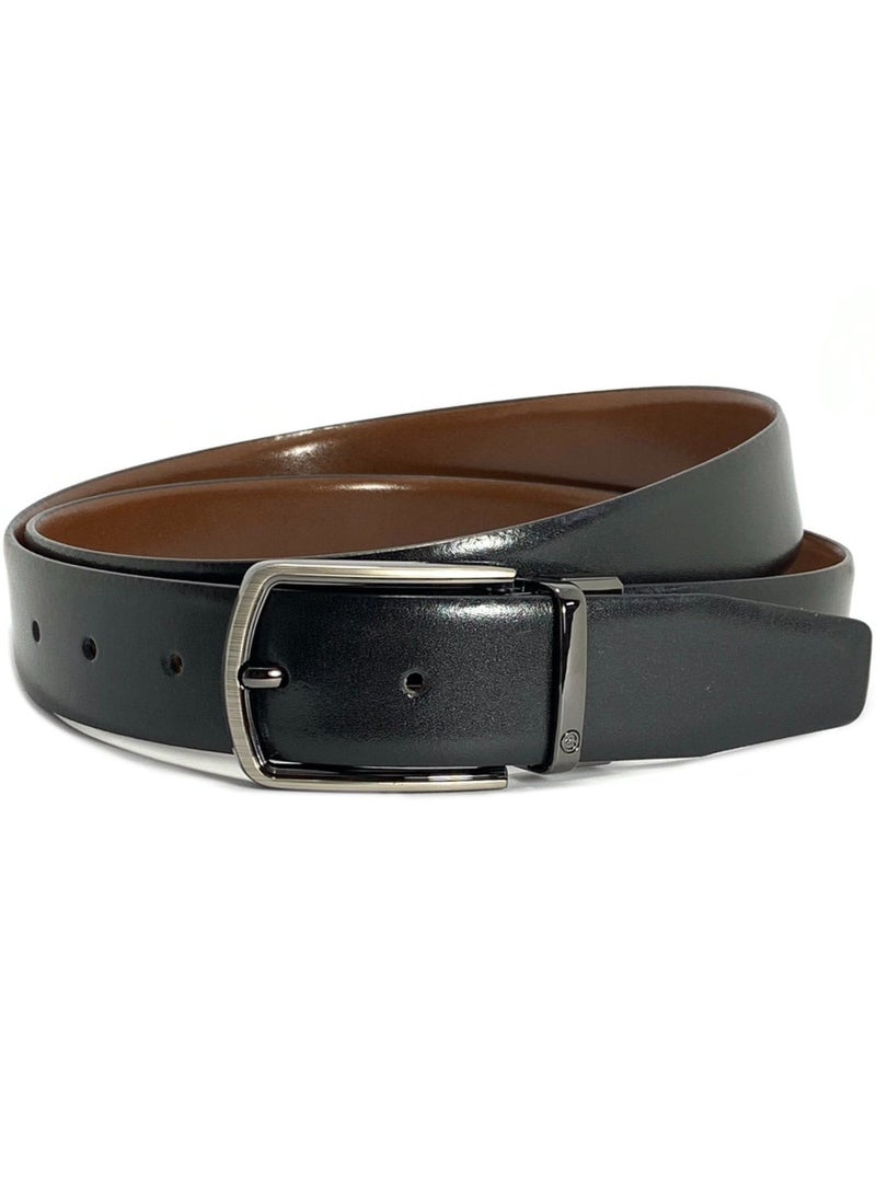 Classic Milano - Classic Milano Genuine Leather Men’s Spanish Reversible Belt Men, Leather Belt Fashion Belt Ratchet Dress Belt with Reversible Pin Buckle for Men - Image 1