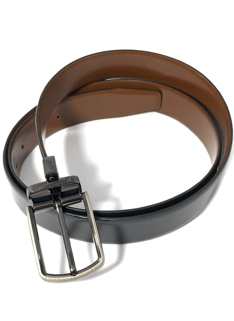 Classic Milano - Classic Milano Genuine Leather Men’s Spanish Reversible Belt Men, Leather Belt Fashion Belt Ratchet Dress Belt with Reversible Pin Buckle for Men - Image 1