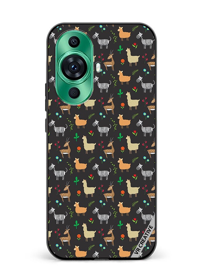 VR CREATIVE Protective Case Cover For Huawei nova 11 Jungle Animals Pattern Design Multicolour - Image 1