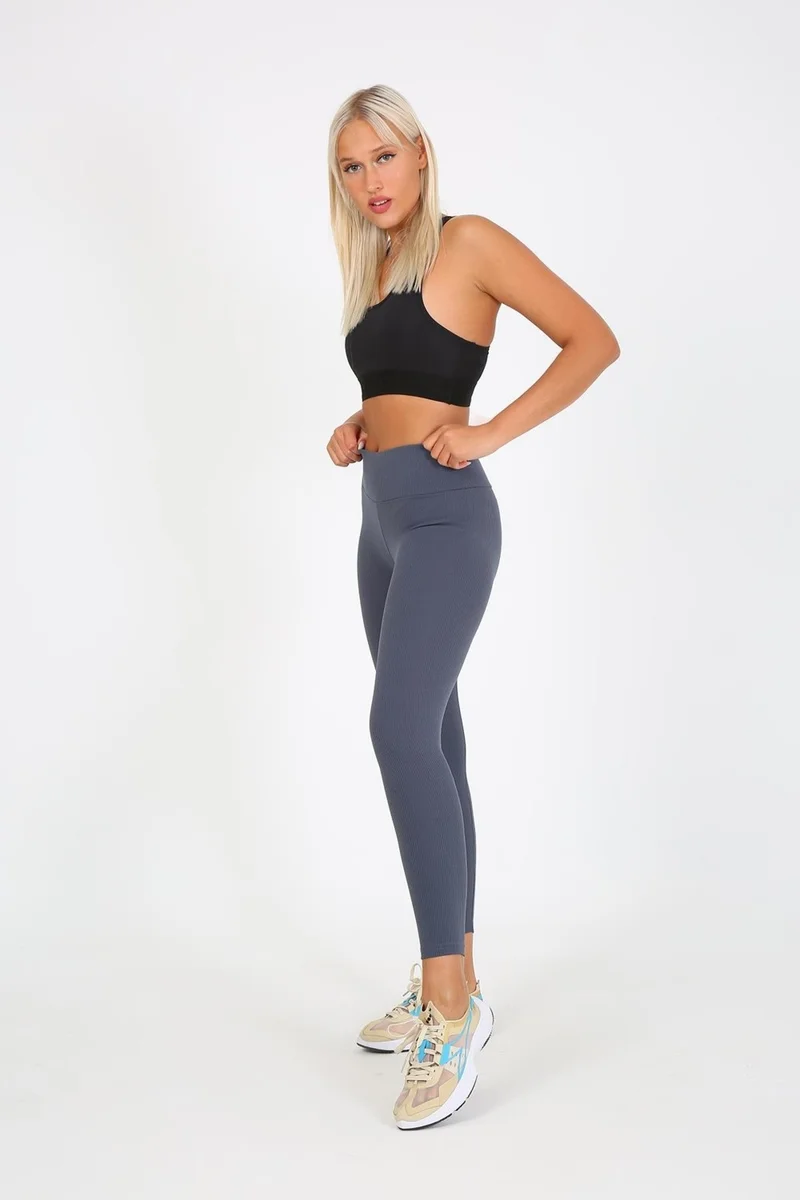 اروافيت ART-4102 High Waist Ribbed Gathering Interlock Waist Thick Elastic Women's Knitted Tights
