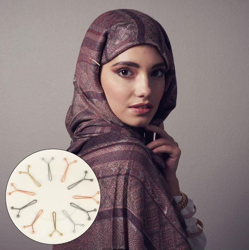 Cross-Border Best-Selling Rose Gold Headscarf Clip for Women - U-Shaped Hairpin for Scarves, Neckwear & Pants Waist Adjuster - Image 2